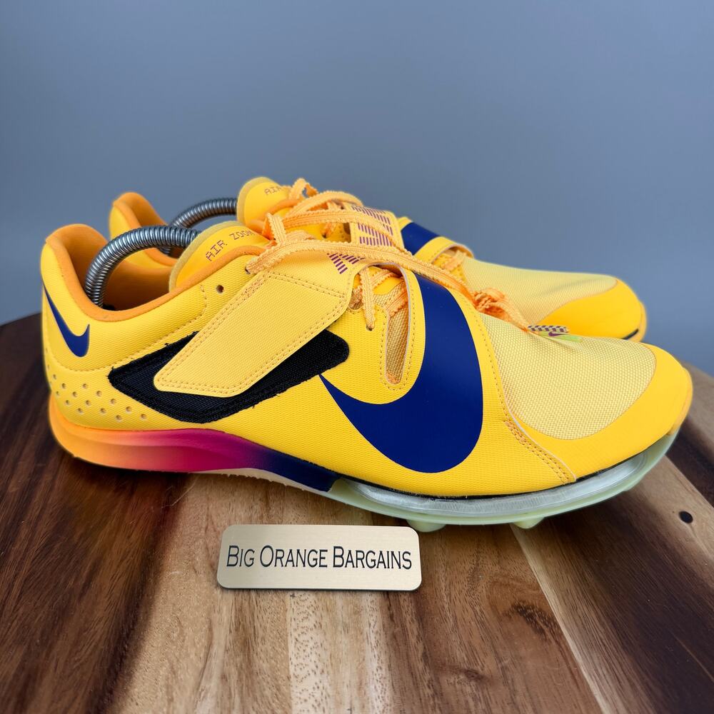 Nike Long Jump Elite Men's Size 10 Citron Pulse Indigo Burst Yellow FZ9326-800